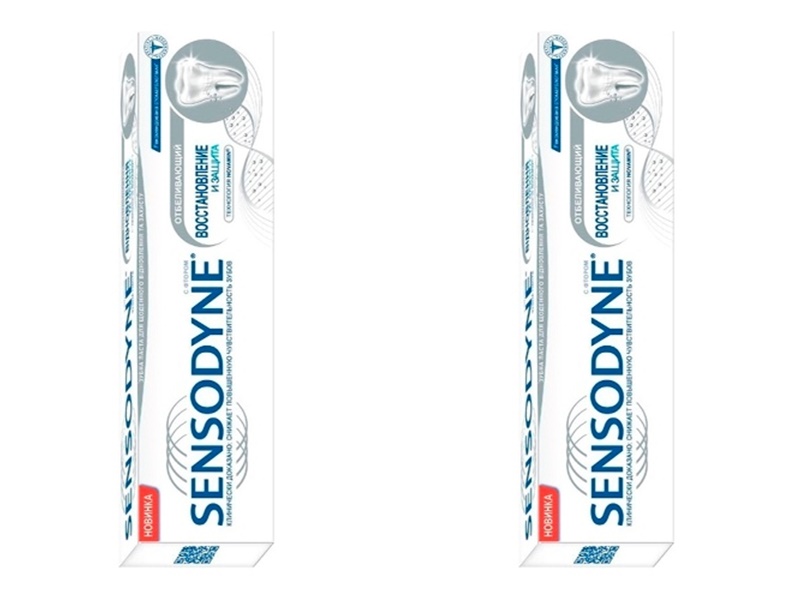 Sensodyne Набор Зубная паста Восстановление и Защита отбеливающая, 75 мл*2 штуки (Sensodyne, Зубные пасты)