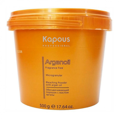  Kapous Professional Обесцвечивающий порошок с маслом арганы Arganoil, 500 г (Kapous Professional, Fragrance free)