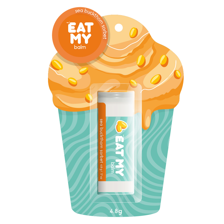 Уход за губами Eat My Бальзам для губ Облепиховый сорбет, 4,8 г (Eat My, Для губ)