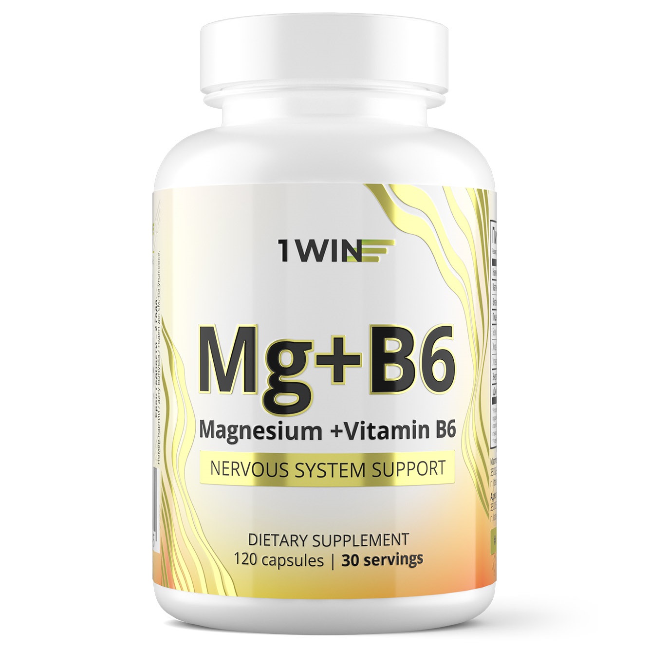 1Win Комплекс Магния цитрат с витамином B6, 120 капсул (1Win, Vitamins & Minerals)