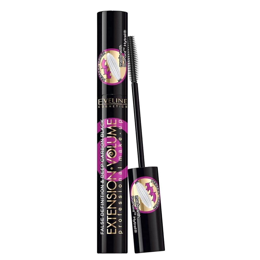 Для глаз Eveline Cosmetics Тушь для ресниц экстремальный объем и удлинение Extension Volume Professional Carbon Black, 10 мл (Eveline Cosmetics, Декоративная косметика)