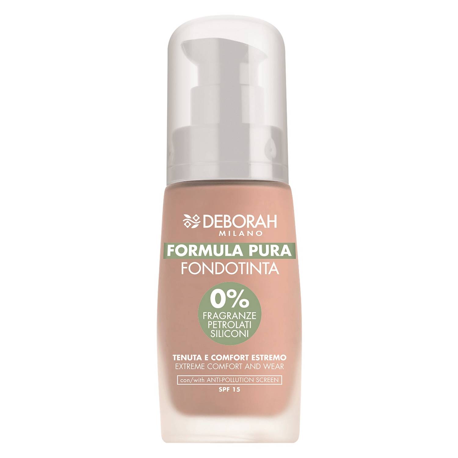 Тональные средства  Pharmacosmetica Deborah Жидкая тональная основа SPF15, 30 мл (Deborah, Formula Pura)