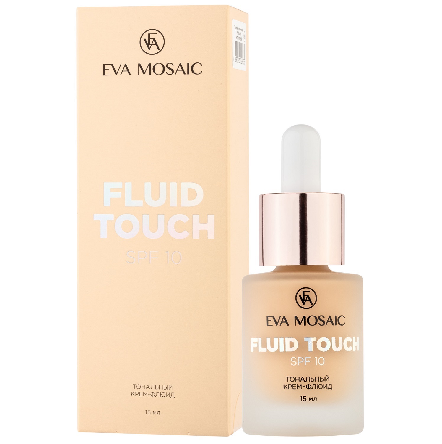 Тональные средства  Pharmacosmetica Eva Mosaic Тональный крем-флюид Fluid Touch SPF10, 15 мл (Eva Mosaic, Лицо)