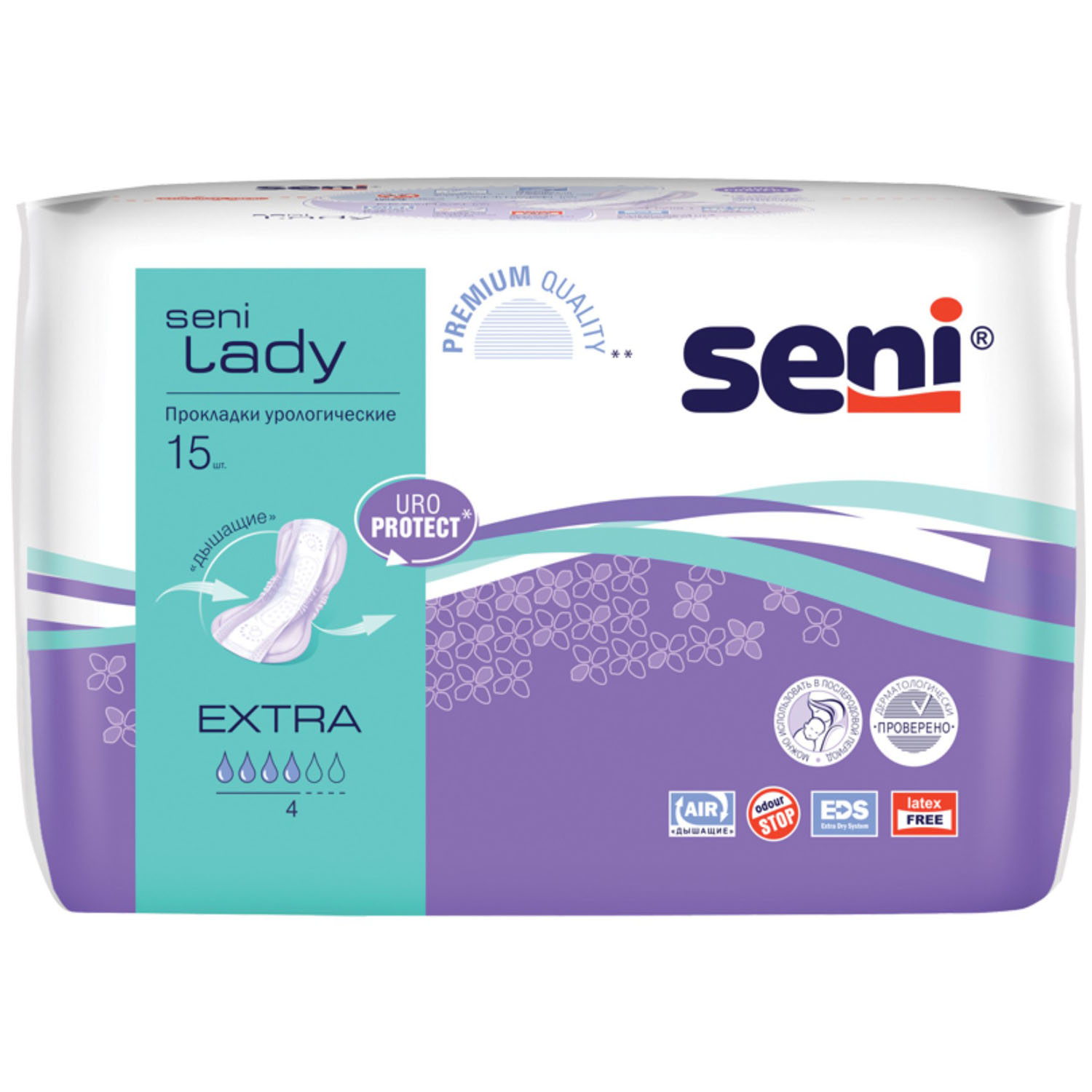 Seni Урологические прокладки для женщин Extra 14 х 29,5 см, 15 шт (Seni, Lady)