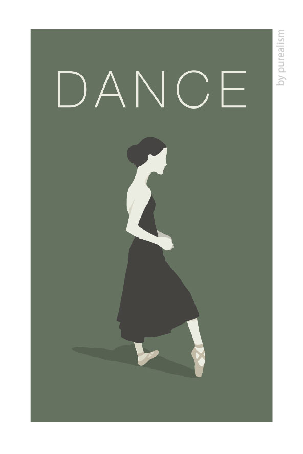 Открытка «Dance» зеленая