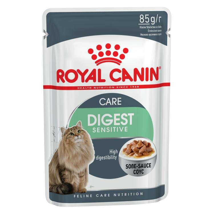 Royal Canin кусочки в соусе для взрослых кошек 1-10 лет Отличное пищеварение, Digest Sensitive 85 г.