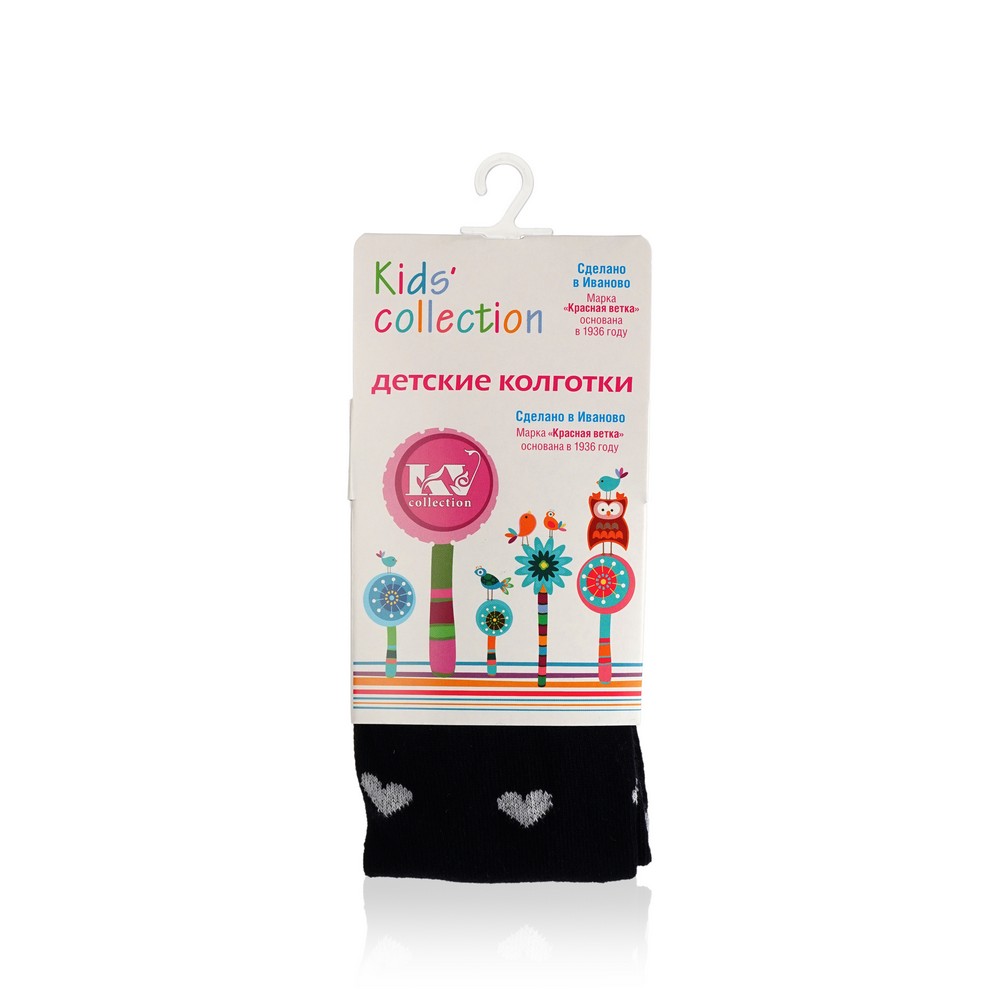  Детские колготки Красная ветка Kids Collection с-1813  Сердечки  Темно-синий р.74-80