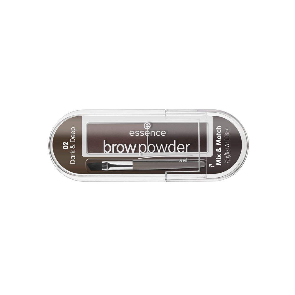  Тени для бровей Essence Brow powder set для брюнеток 02 Dark & Deep 2,3г