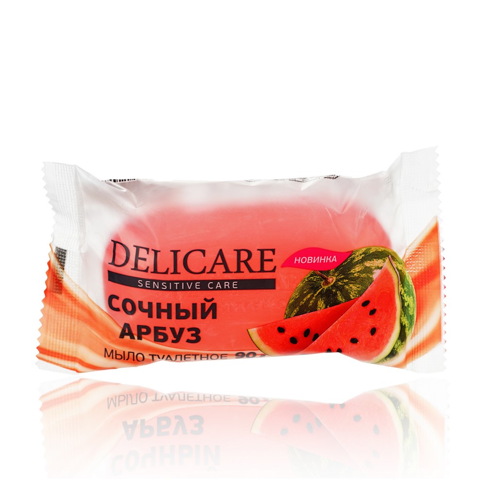   Улыбка радуги Туалетное мыло Delicare прозрачное  Арбуз  90г
