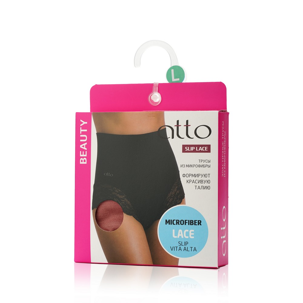 Женские трусы Atto Lace slip vita alta Пепельная роза L