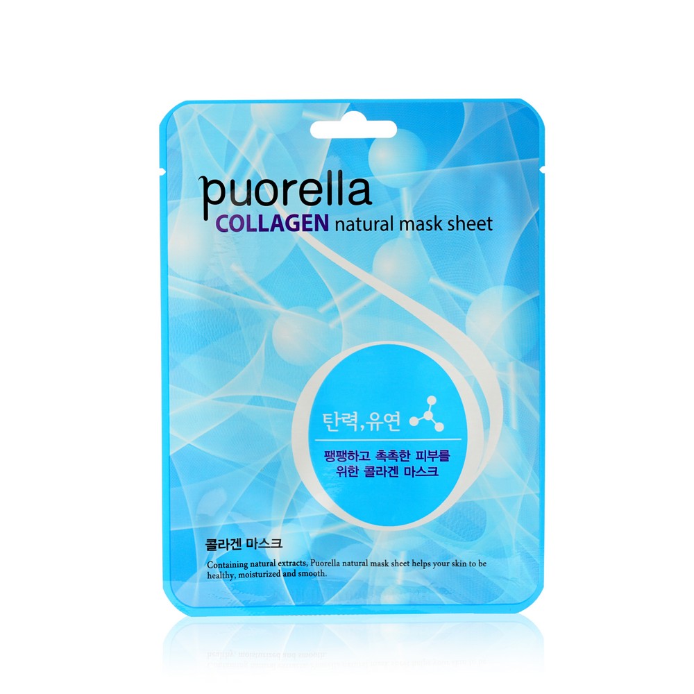 Маски и патчи  Улыбка радуги Маска для лица Puorella  collagen  Антивозрастная 21г