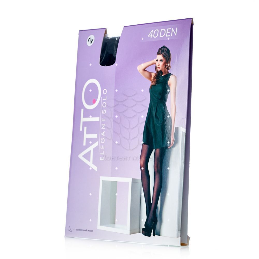 Женские колготки Atto Elegant Solo 40den черные 2 размер