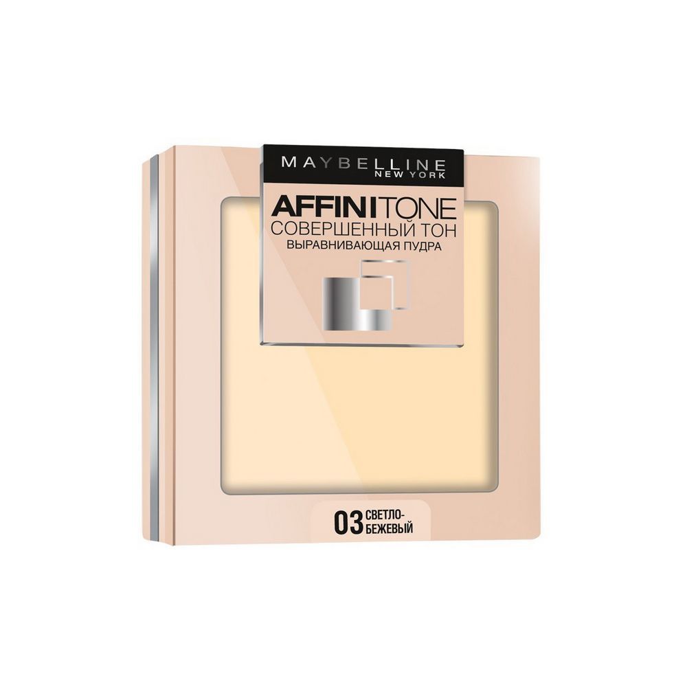 Пудра Maybelline New York Affinitone для лица 03 Светло-бежевый 9г