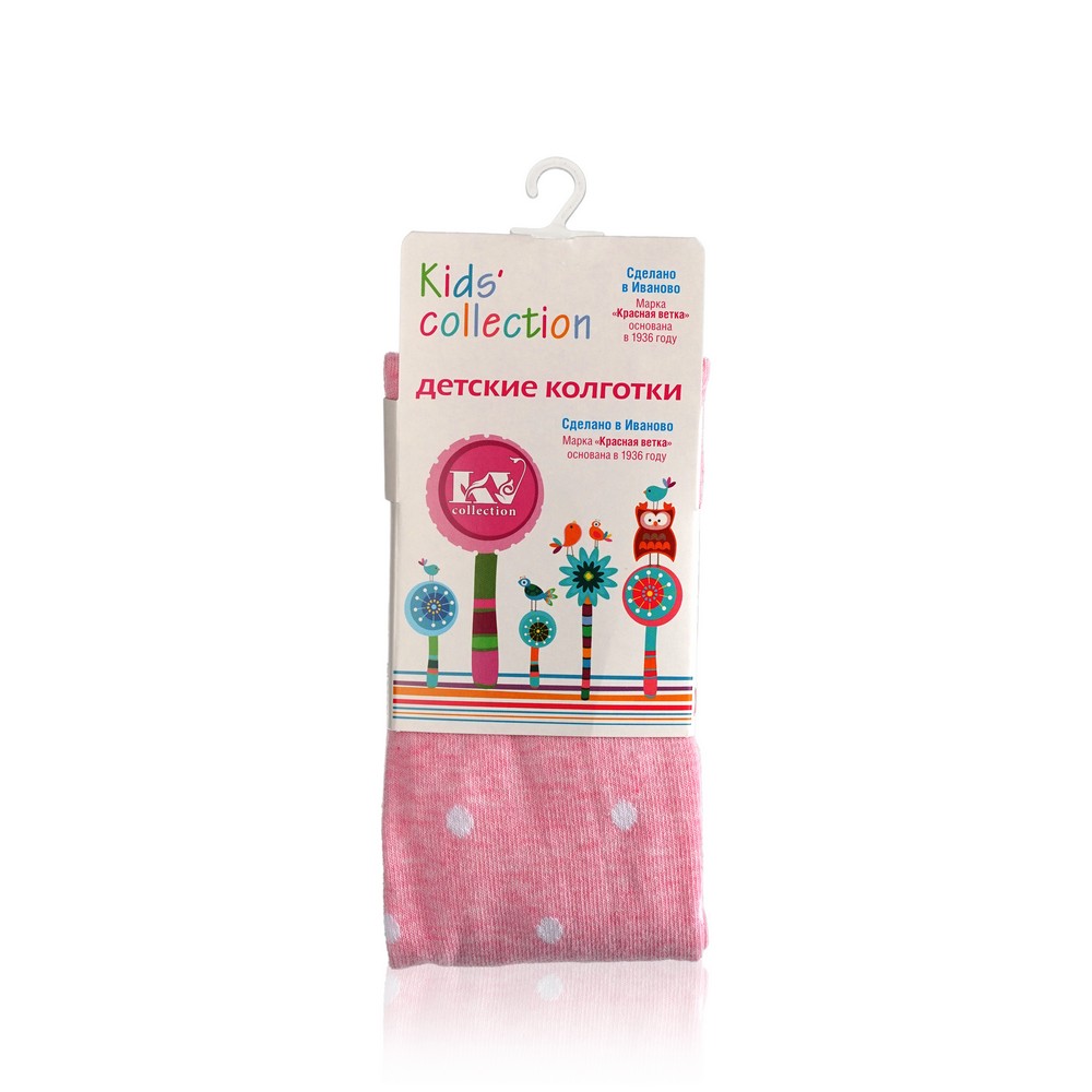   Улыбка радуги Детские колготки Красная ветка Kids Collection с-1814  В горошек  Розовый р.98-104