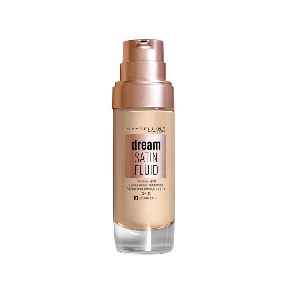 Тональный крем Maybelline New York Dream Satin Fluid для лица 003 Слоновая кость 30мл