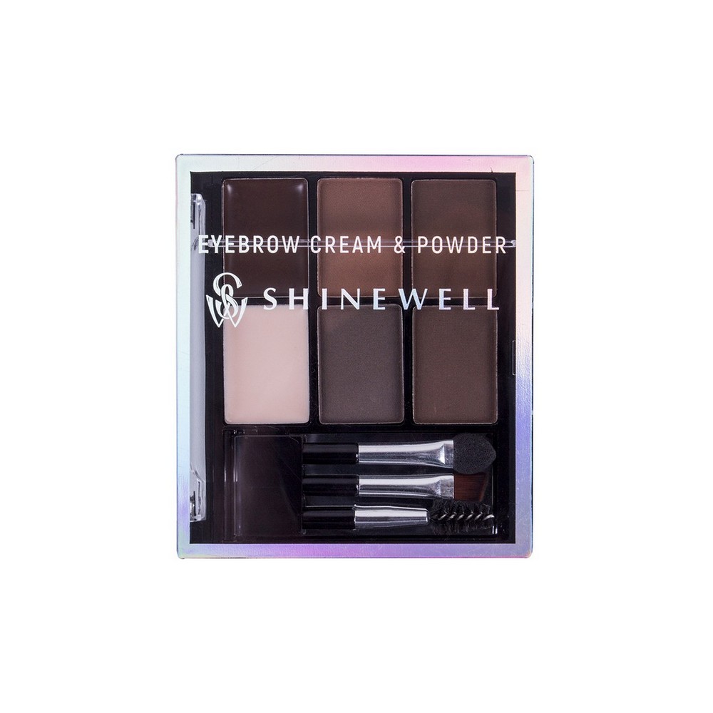   Улыбка радуги Универсальный набор теней для стилизации бровей Shinewell Brow Secret 2/1 7,23г