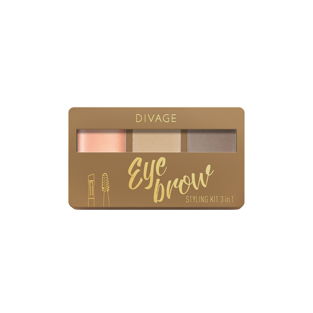   Улыбка радуги Тени для бровей Divage Eyebrow Styling New 01 6г