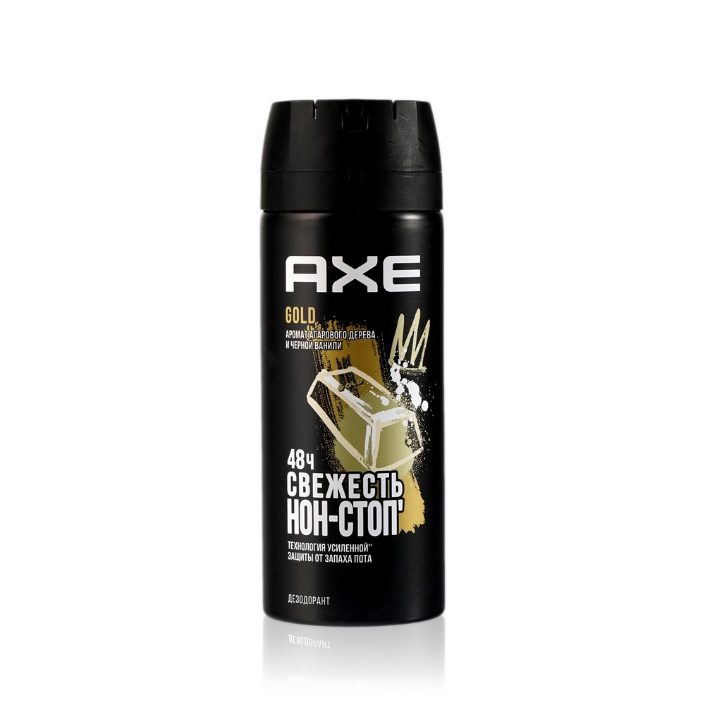  Мужской дезодорант - спрей Axe Gold  Oud wood & Dark Vanilla  150мл