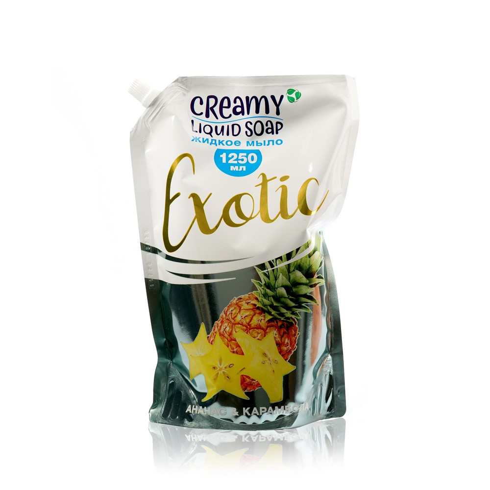   Улыбка радуги Жидкое мыло Creamy дой-пак  ананас и Карамбола  250мл