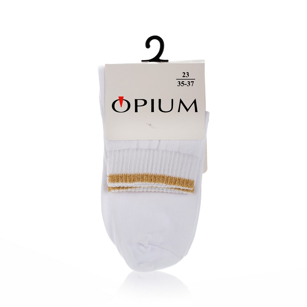 Женские носки с люрексом Opium 4WM-2 , Белый , р.23