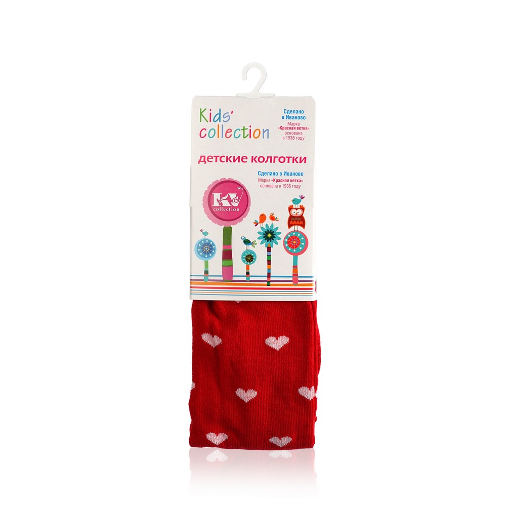  Детские колготки Красная ветка Kids Collection с-1813  Сердечки  Красный р.110-116