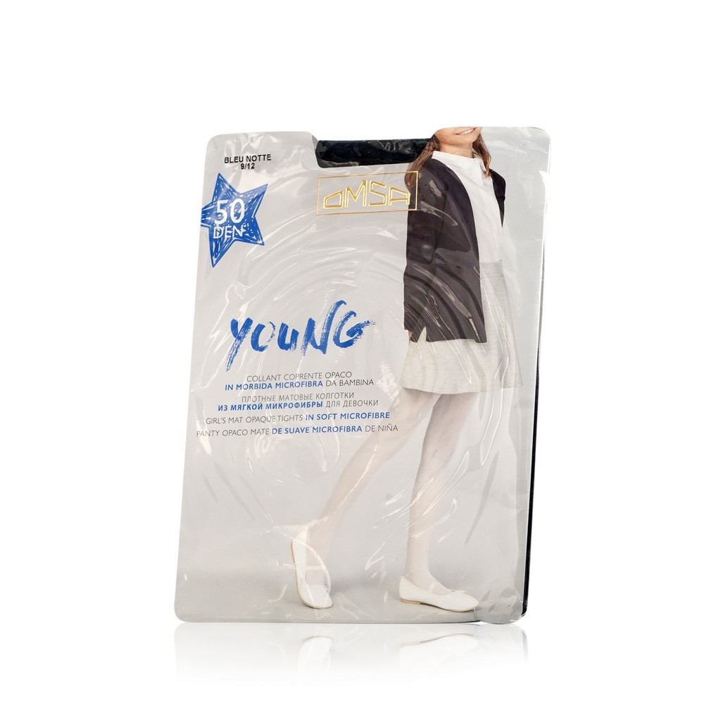  Детские колготки Omsa Young 50den Blu Notte р.134-152