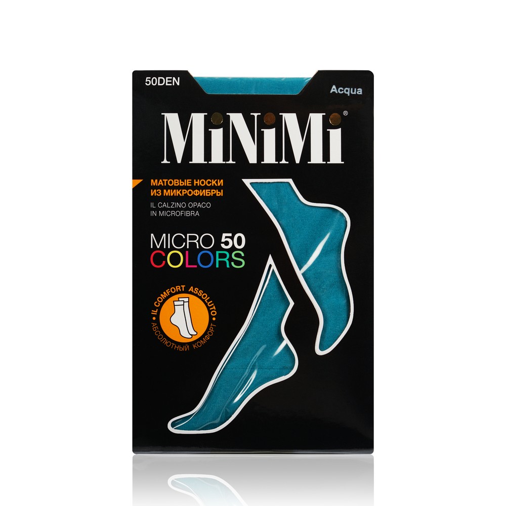 Женские носки Minimi Micro Colors 50den Acqua