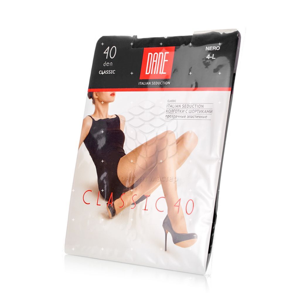 Женские колготки DANE Classic 40den Nero 4 размер
