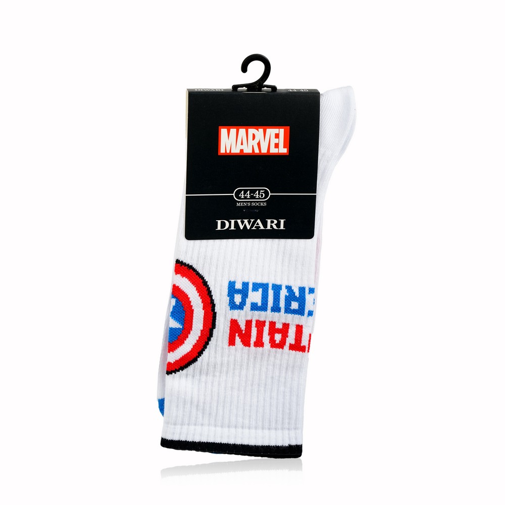  Мужские носки Diwari Marvel  Cap America  Белый р.29