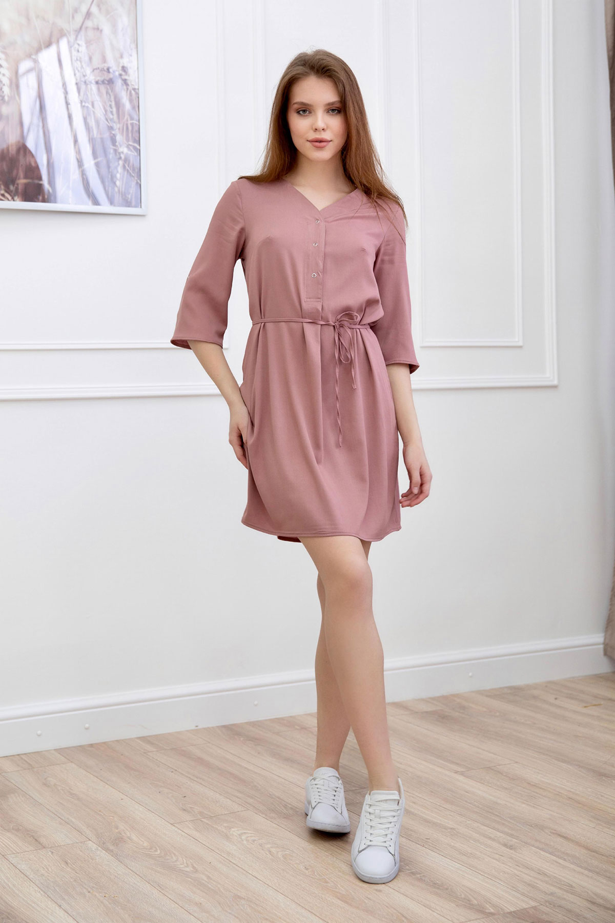 Жен. платье Луиза Кофейный р. 50