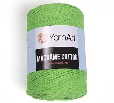 Рукоделие и творчество  Русские Семена Пряжа Yarnart Macrame Cotton № 802 лайм (225 м.) 250 гр.