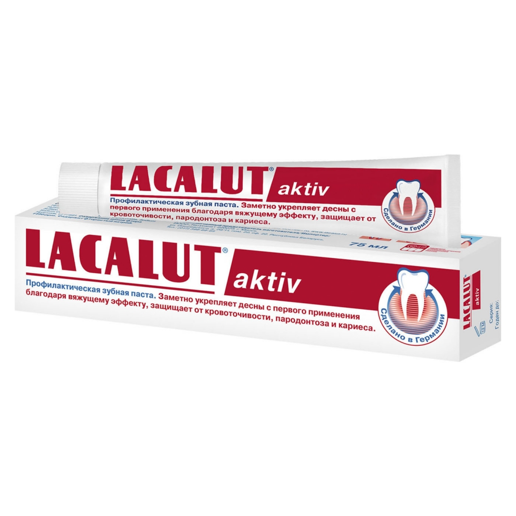  Lacalut Зубная паста Актив, 75 мл (Lacalut, Зубные пасты)