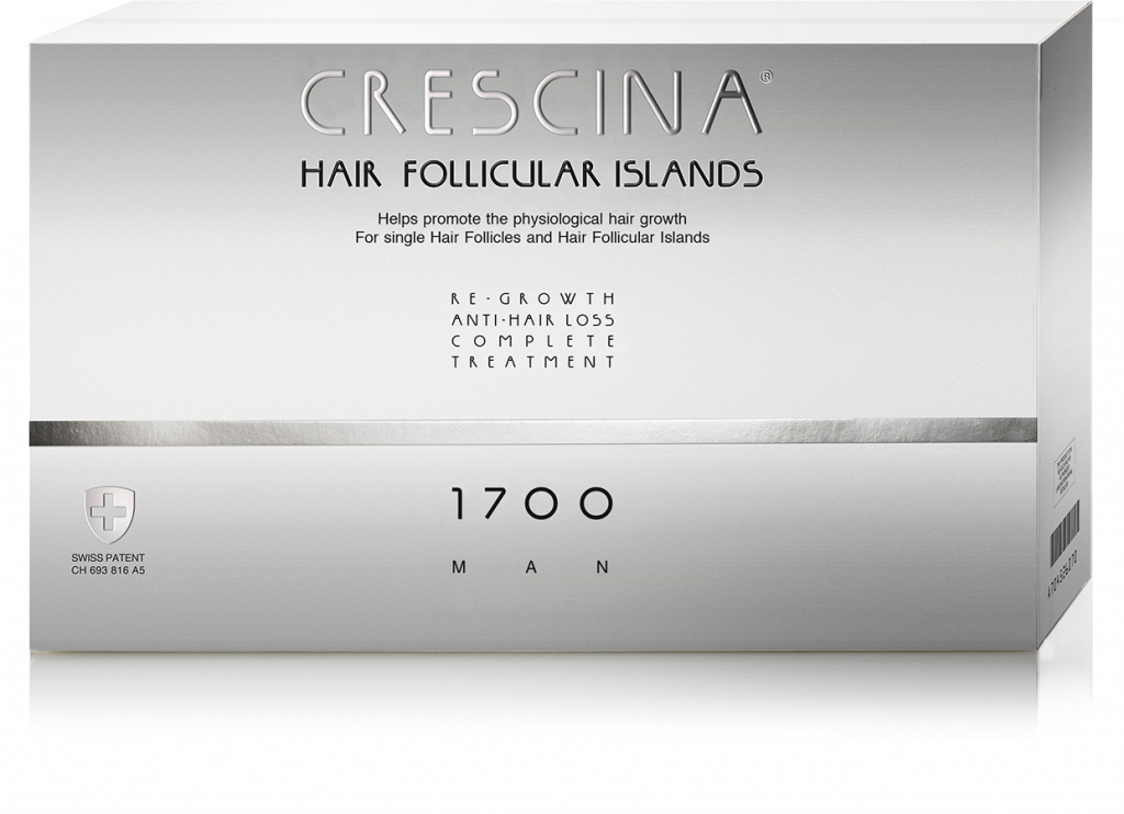Уход за волосами Crescina Комплекс для мужчин Follicular Islands 1700 (лосьон для стимуляции роста волос №10 + лосьон против выпадения волос №10) (Crescina, Crescina 1700)