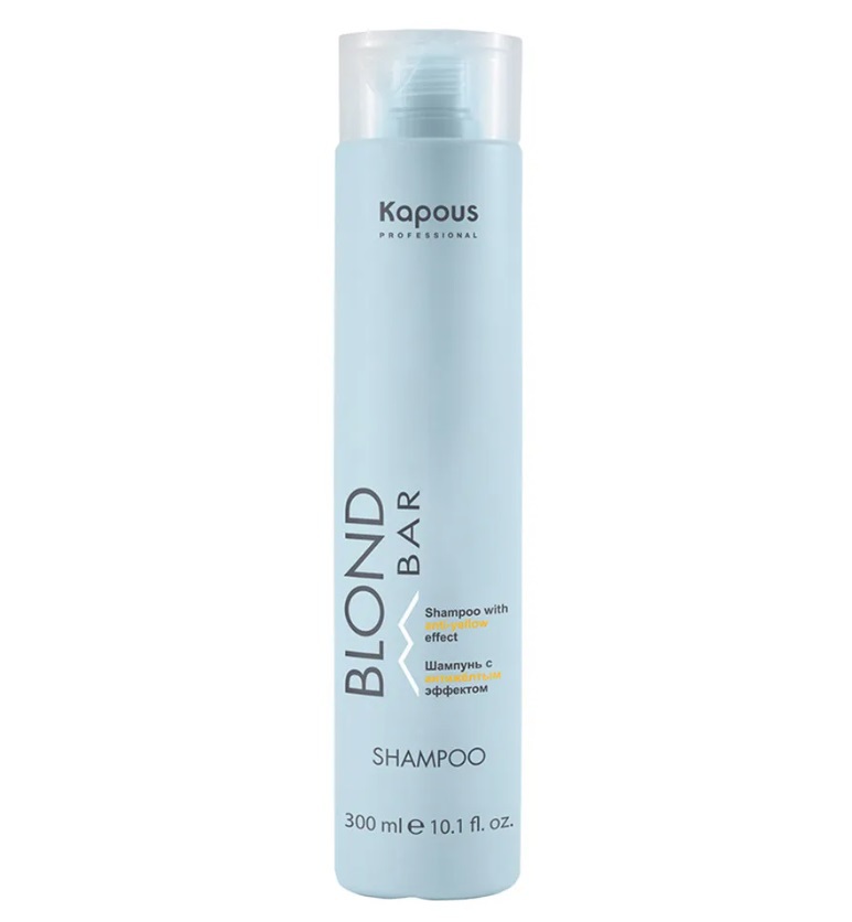 Беcсульфатные шампуни Kapous Professional Бессульфатный шампунь с антижелтым эффектом, 300 мл (Kapous Professional)