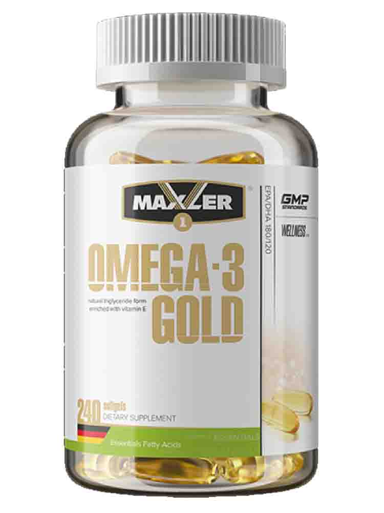  Жирные кислоты Maxler Omega-3 Gold 120 гел.капс.