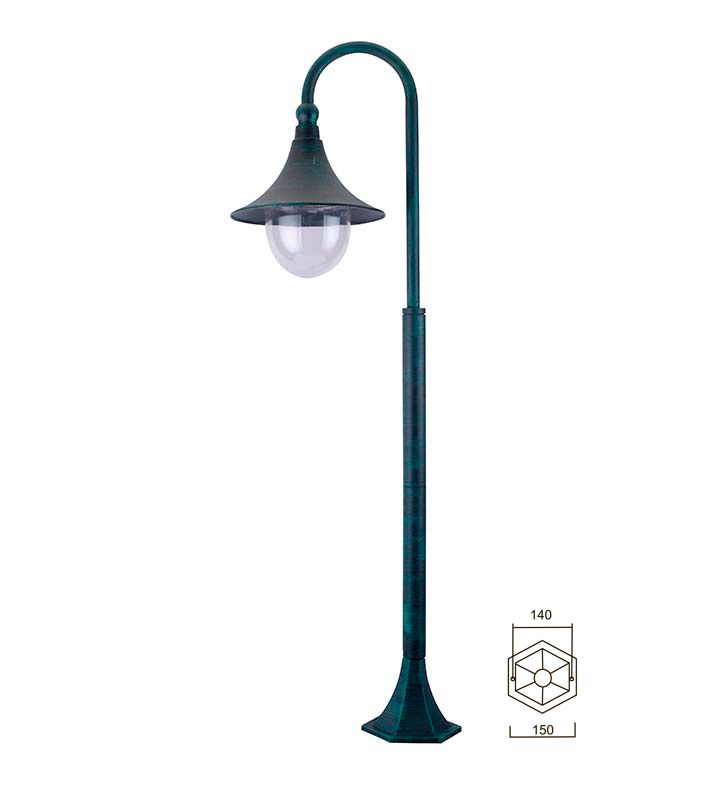 Фонарные столбы  Светлый Сайт Уличный фонарный столб Malaga A1086PA-1BG