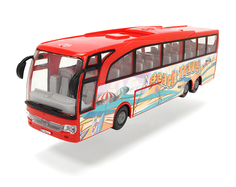 Автобусы, трамваи  ToyWay Туристический автобус, фрикционный, 1:43, красный