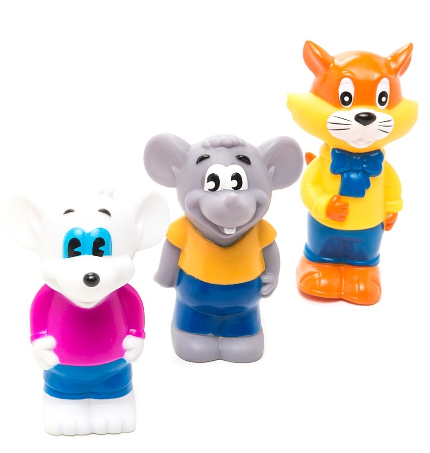Резиновые игрушки  ToyWay Набор для купания – кот Леопольд и мыши