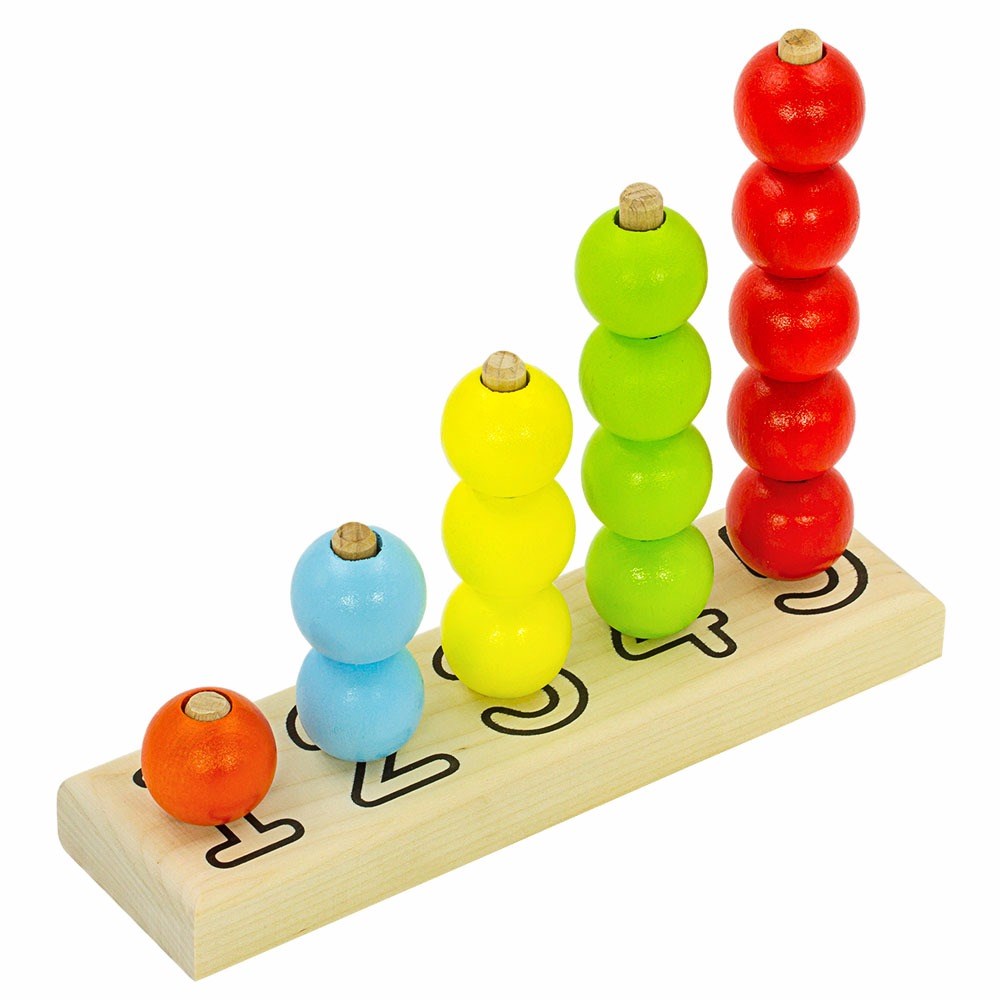 Прочие игрушки из дерева  ToyWay Пирамидка-счеты, 16 деталей