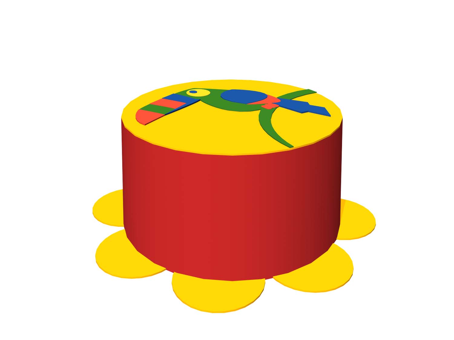 Мягкие игровые комплексы  ToyWay Пуфик – Попугай