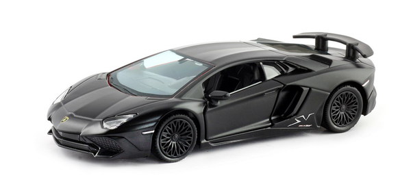 Металлическая машина - Lamborghini Aventador LP 750-4 Superveloce, 1:32, черный матовый