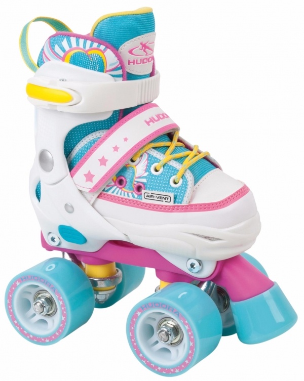 Роликовые коньки детские  ToyWay Ролики Skate Wonders, размер 32-35, цвет – Розовый/Голубой