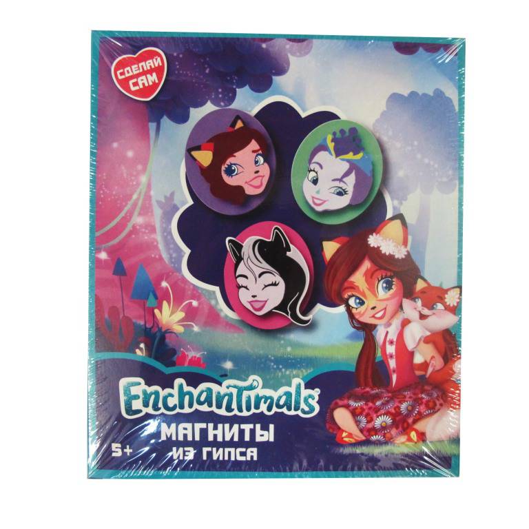 Создаем часы и фоторамки  ToyWay Набор для изготовления магнитов из гипса - Enchantimals