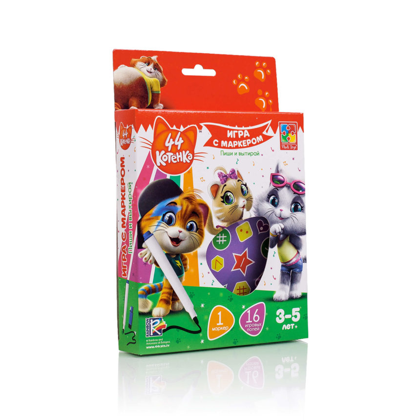 Игра с маркером - 44 Котенка, 3-5 лет