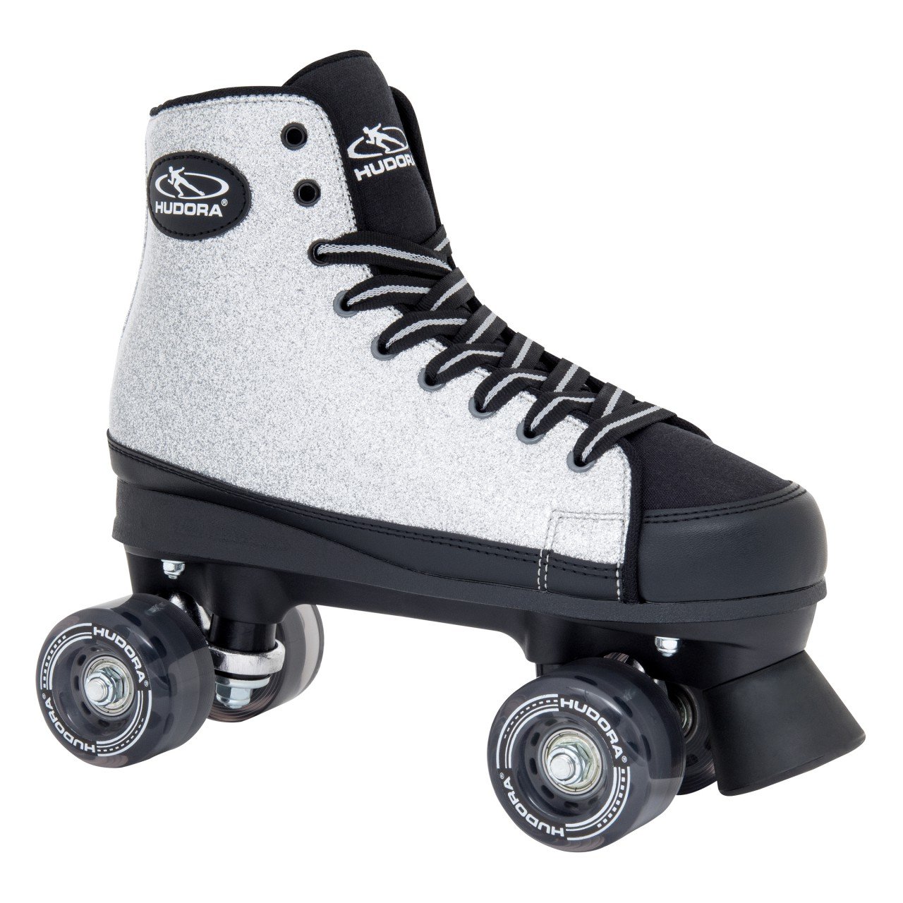 Роликовые коньки детские Ролики Roller Skates Silver Glamour, серые, размер 39