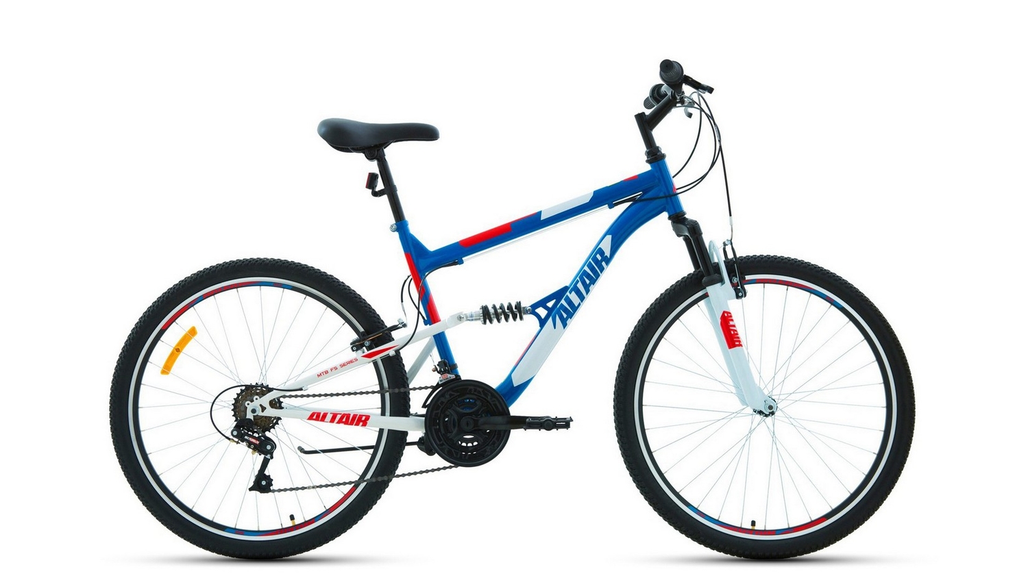  Велосипеды Двухподвесы Altair MTB FS 26 1.0, год 2021, цвет Синий-Красный, ростовка 18