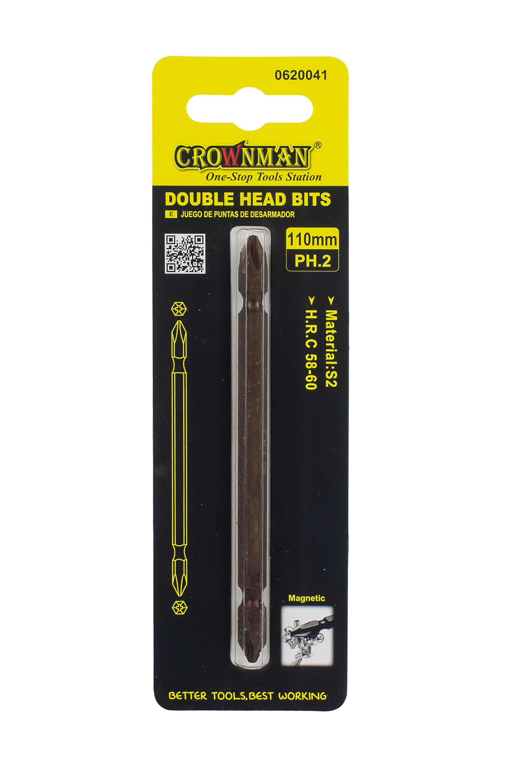Бита PH2/110mm CROWNMAN , Арт. 0620041 PH2/110mm