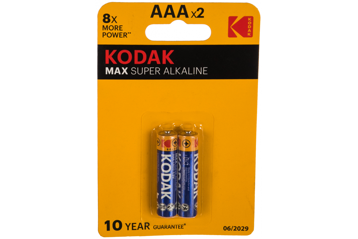 Батарейки Kodak LR03-2BL MAX алкалиновые 2шт.