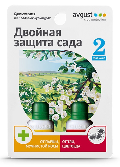 Комплекс препаратов от болезней и вредителей Август Раёк+Биотлин двойная защита 10+9 мл