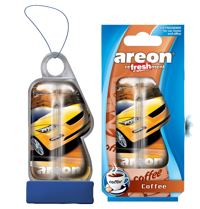 Ароматизатор подвесной гелевый Areon классика LIQUID Coffee (Кофе) 8,5 мл